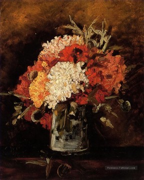 vase avec des oeillets 2 Vincent van Gogh Peinture à l'huile